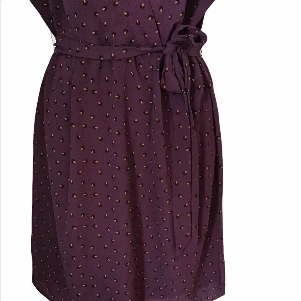 NWOT Bobeau Short Sleeve Burgundy Wine Casual Soft Feminine Classic Dress S - Picture 6 of 9